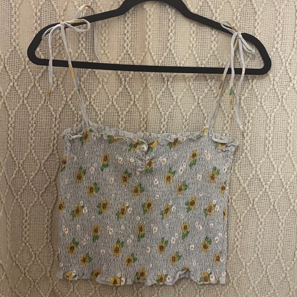 Sunflower Tank Top Crop Top - Picture 1 of 3